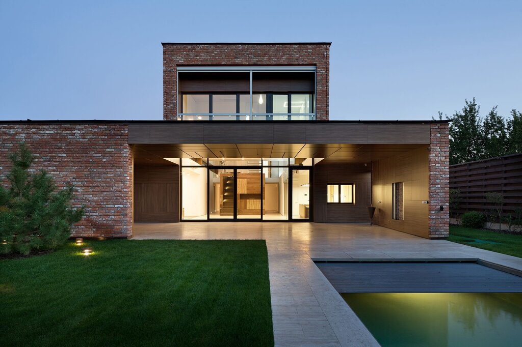 Modern brick house