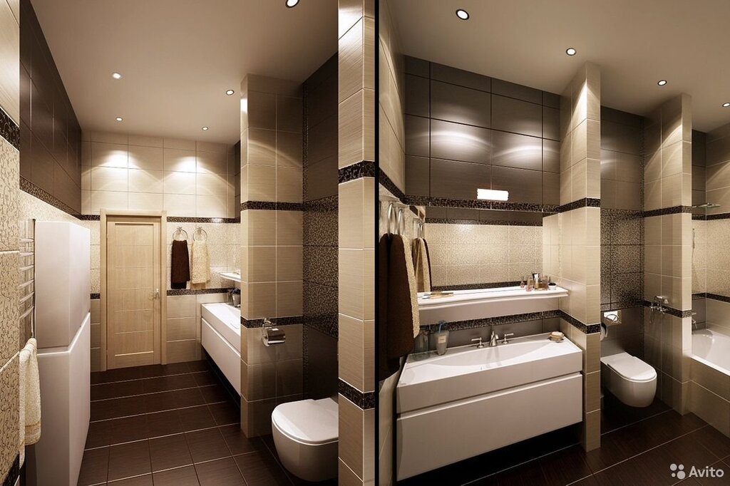 Modern combined bathroom 14 фото