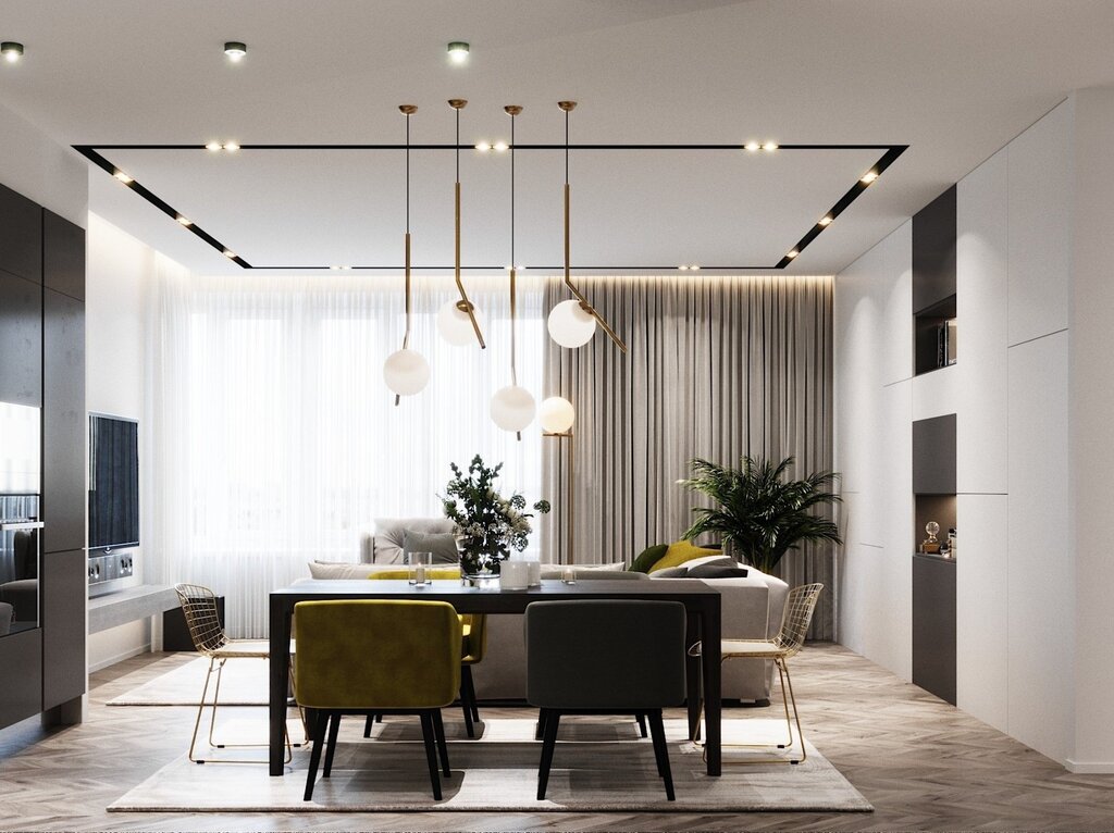 Modern lighting in an apartment