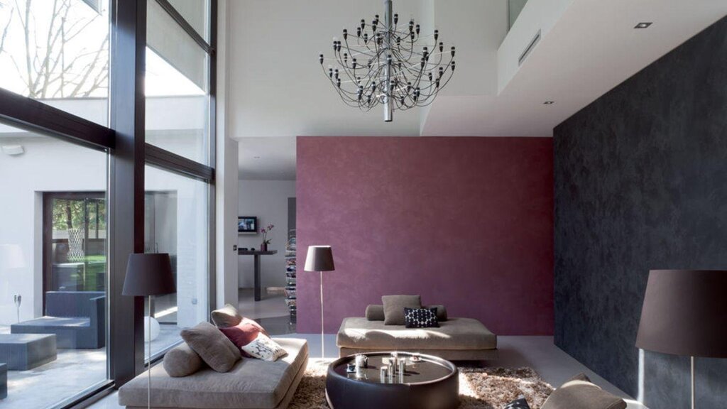 Modern wall covering in an apartment