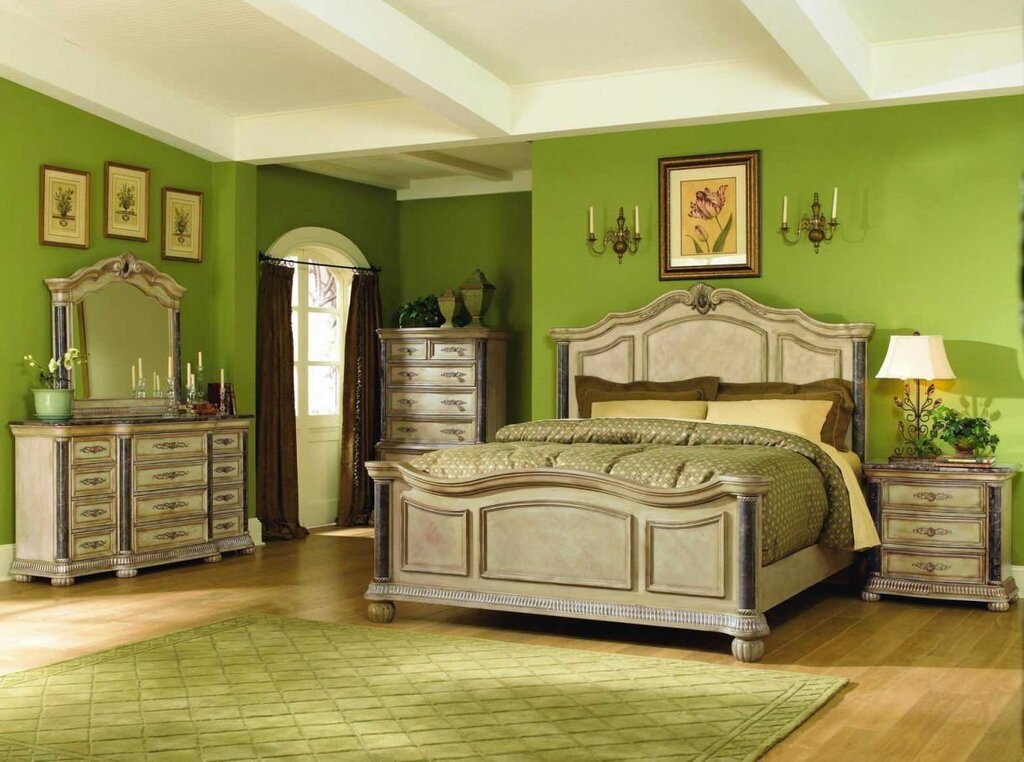 Green bedroom set