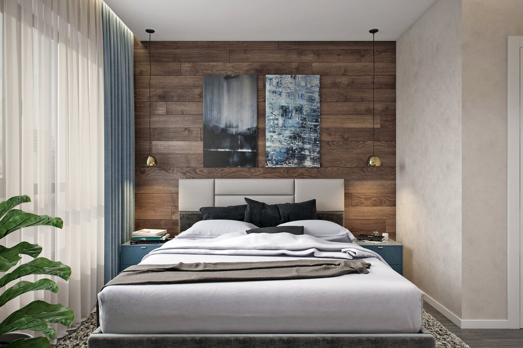 A bedroom finished with laminate