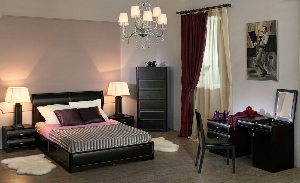 Bedroom with wenge furniture