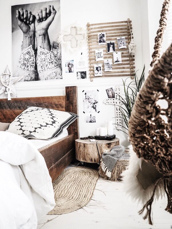 Scandinavian boho bedroom