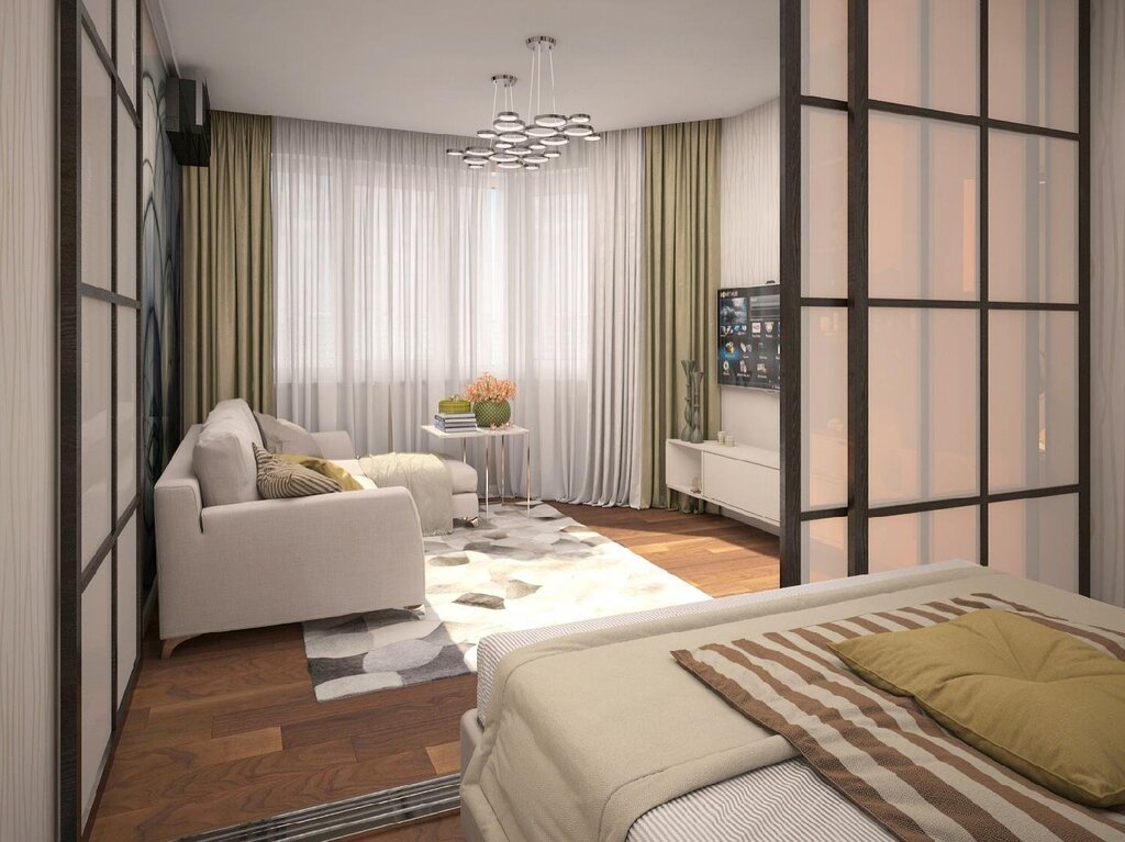 Bedroom combined with living room