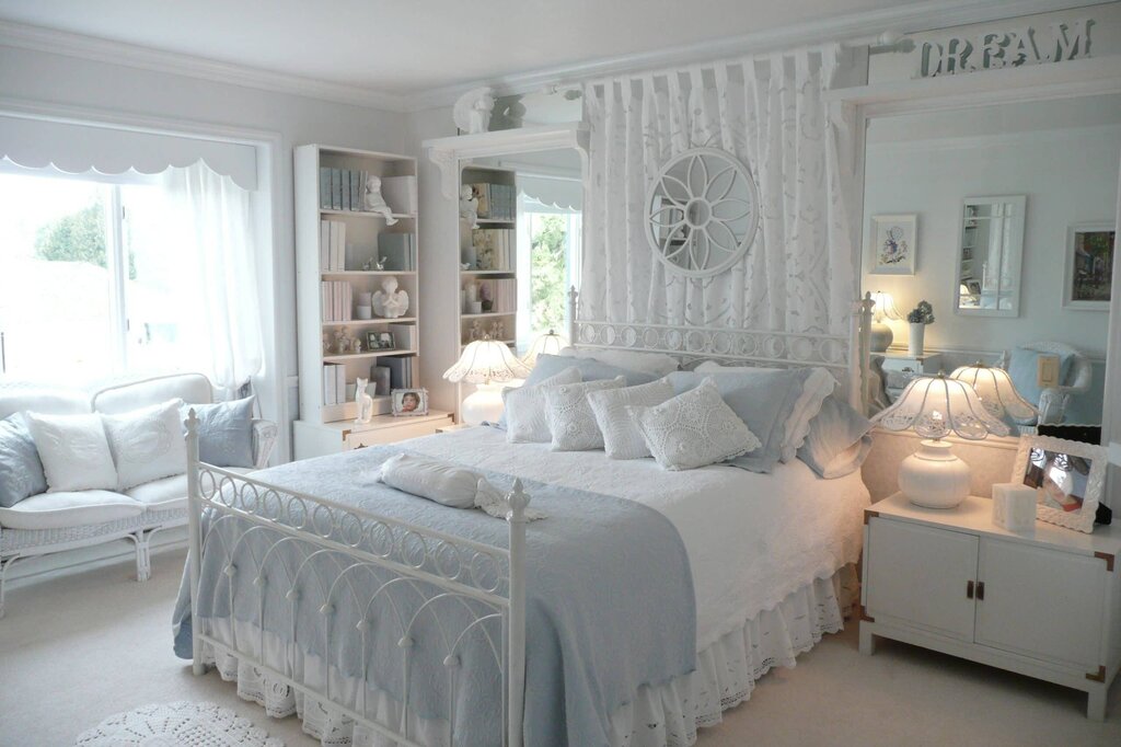 Bedroom in white color