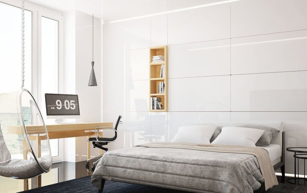 A bedroom in a minimalist style