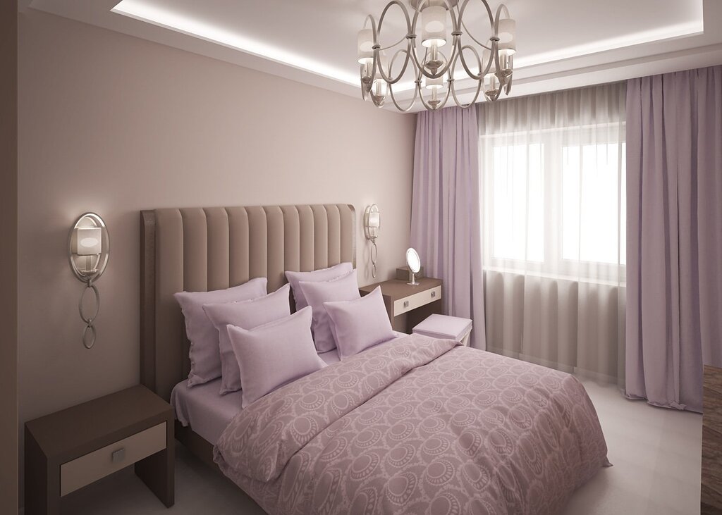 A bedroom in calm tones