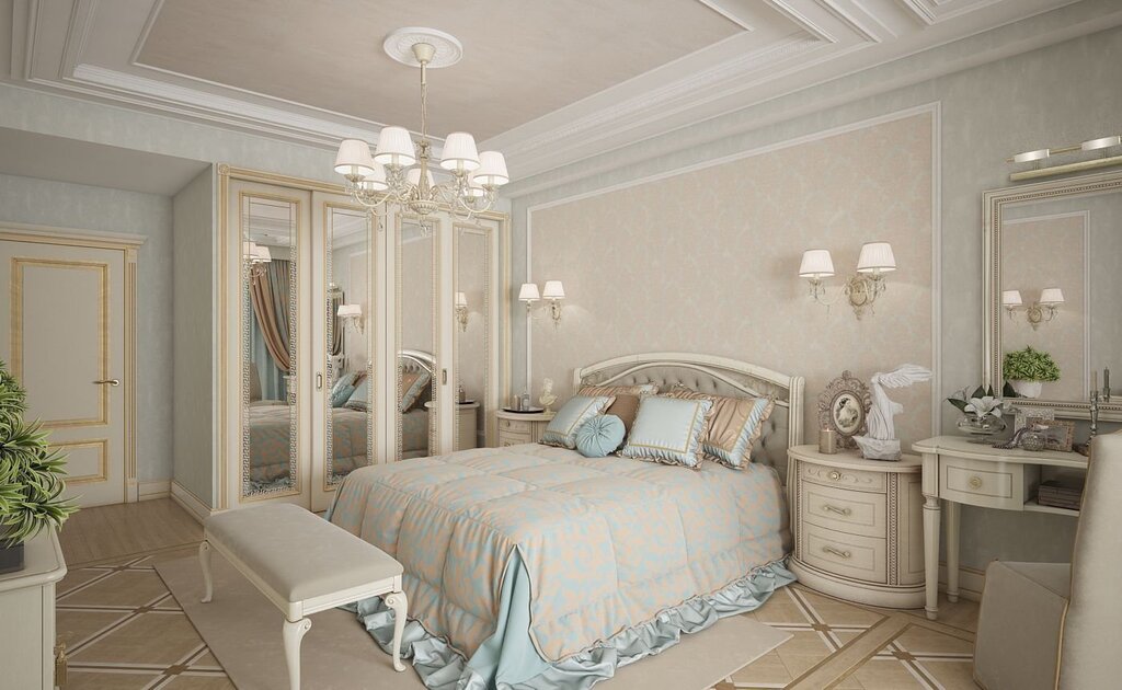 Bedroom in neoclassical style