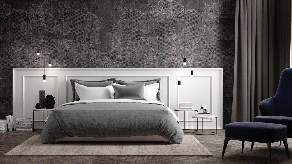 Bedroom in graphite color