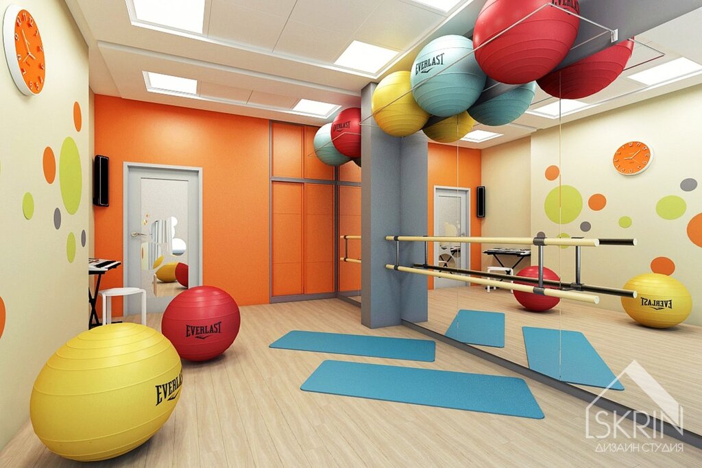 The gym in the kindergarten