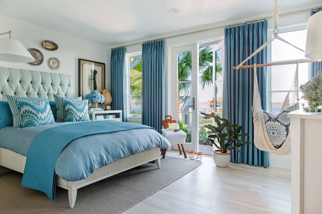 Mediterranean style in bedroom interior