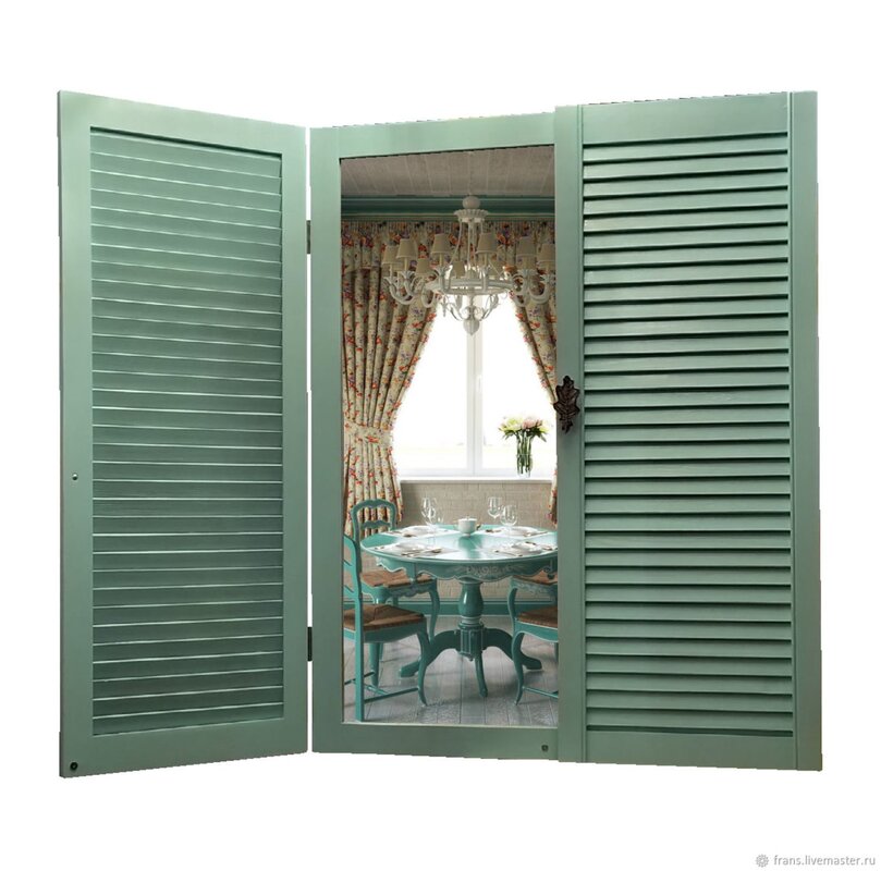 Wooden interior window shutters