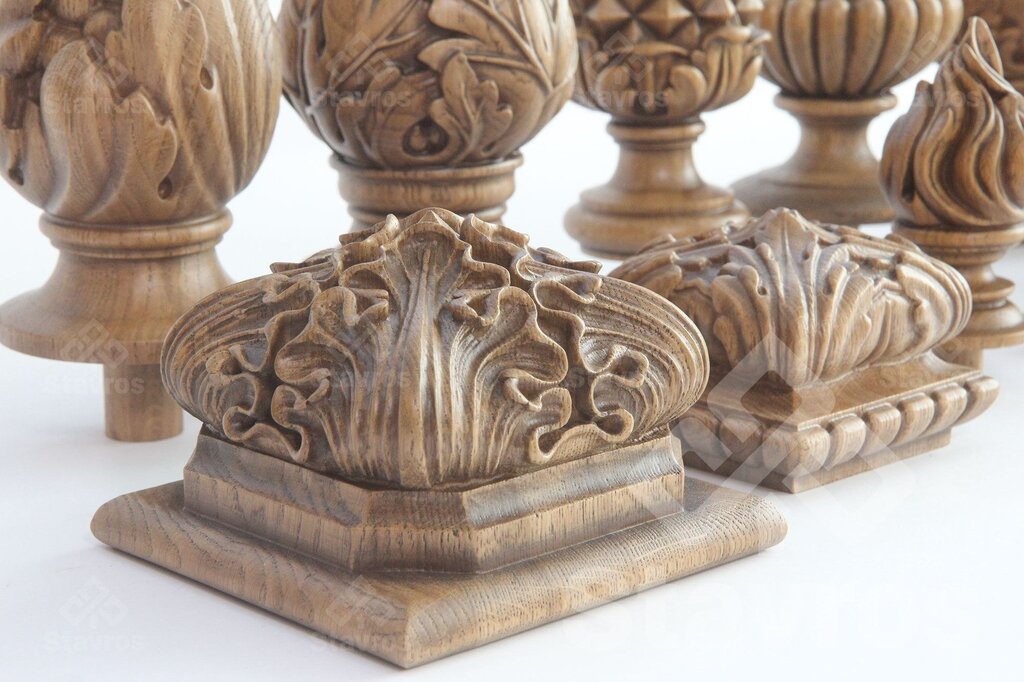 Stavros carved wood decor