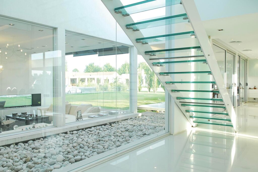 Glass staircase