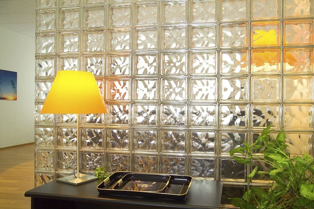 Glass squares for walls