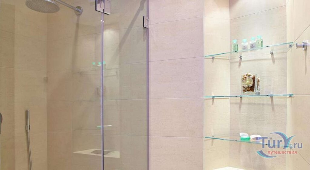 Glass shelves for the bathroom