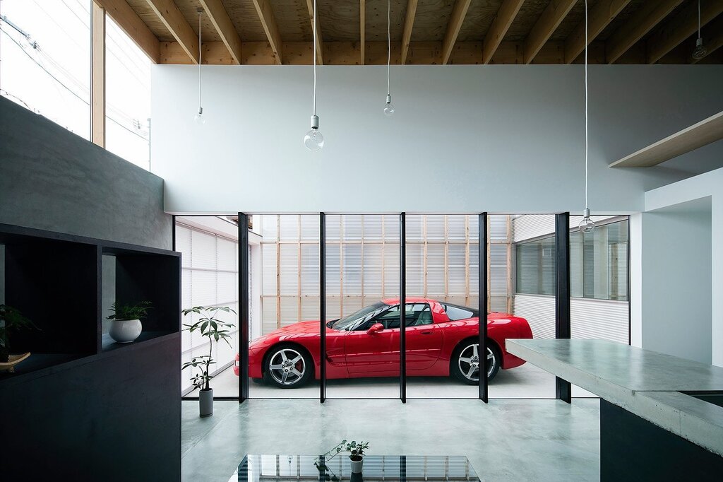 Glass garage