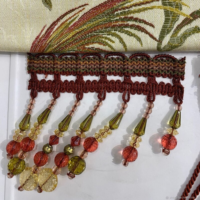 Beaded fringe for curtains