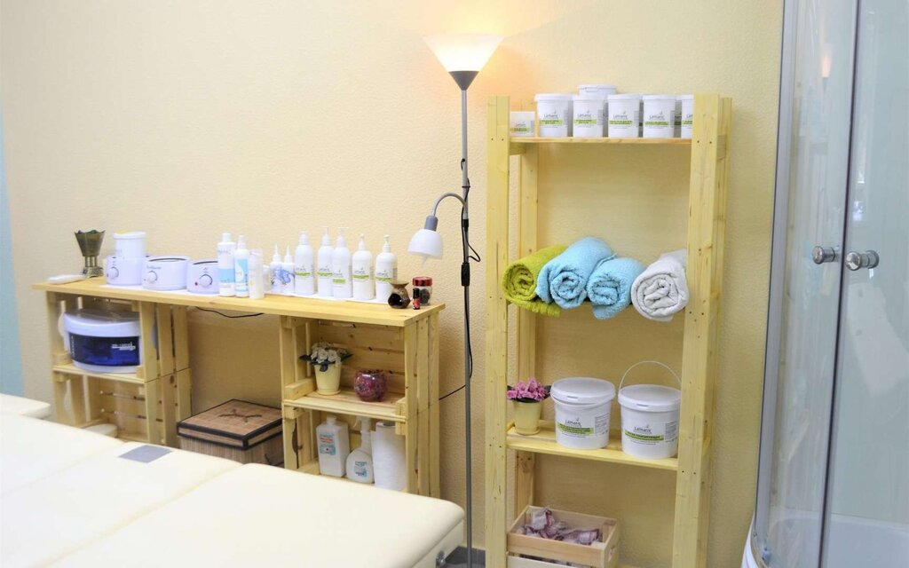 Shelf for the massage room