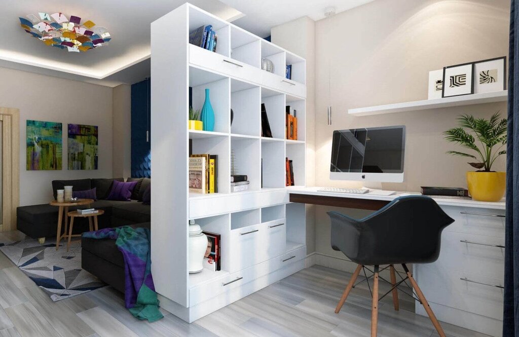 Shelving unit for an apartment