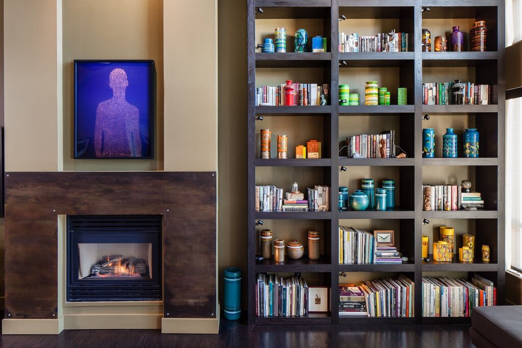 Shelves in the apartment interior