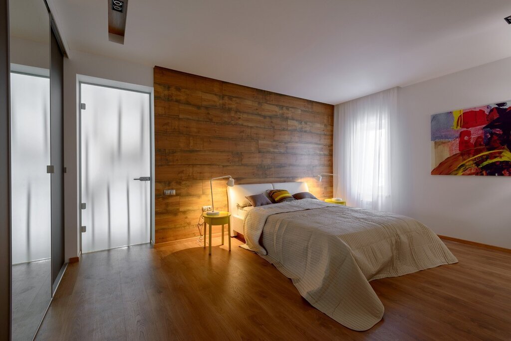 A wall of laminate in the interior