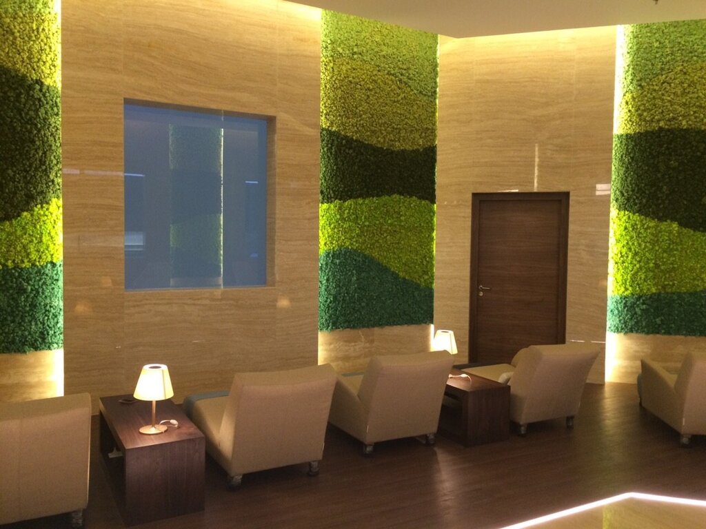 A wall of moss in the interior