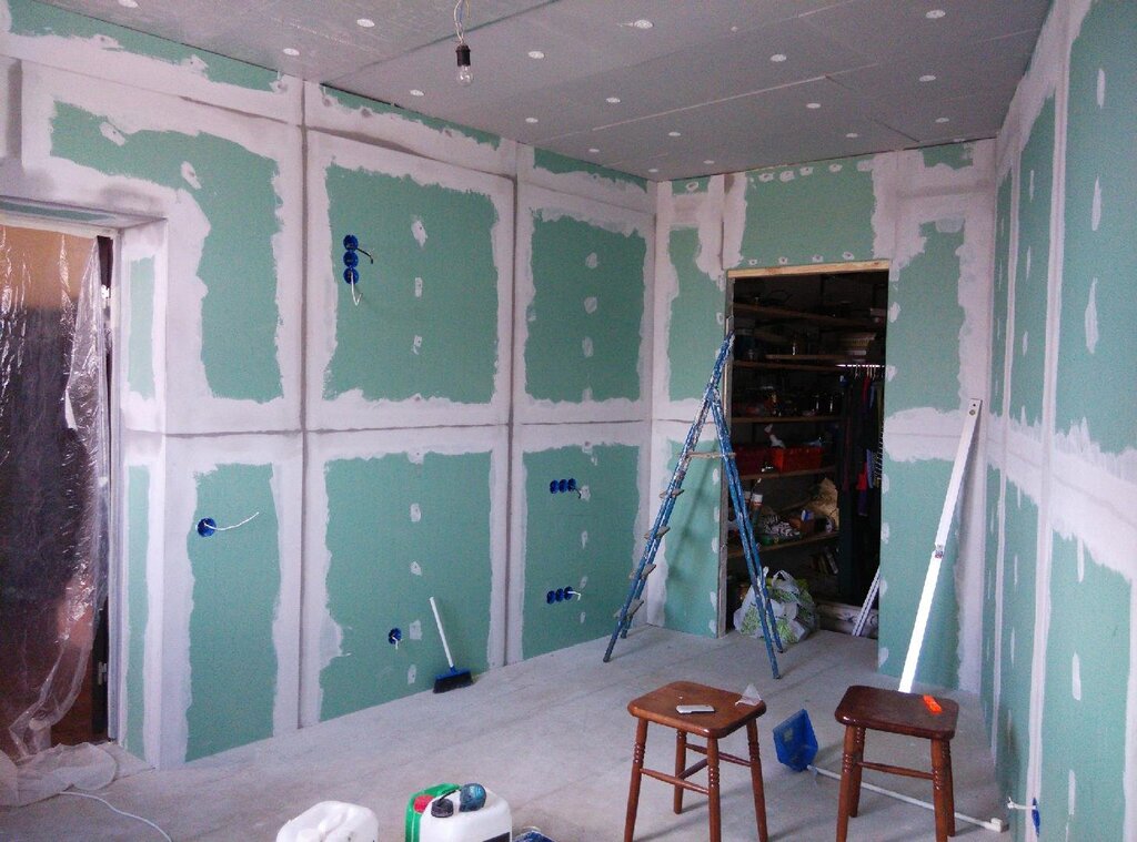 Drywall walls for painting