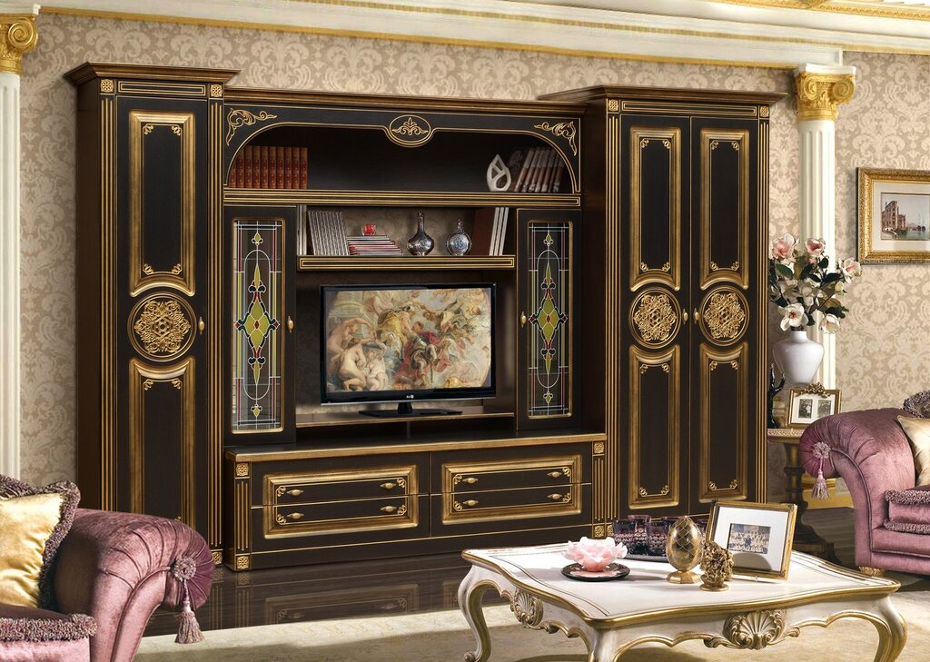 Classic living room wall unit