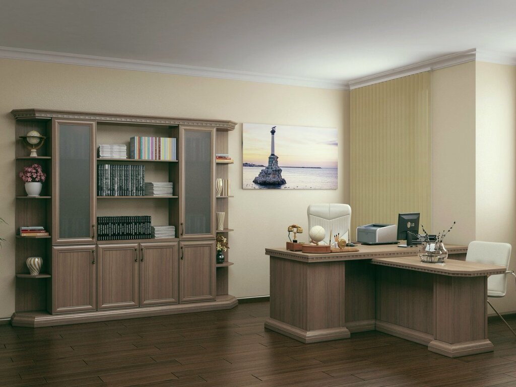 Wall unit in the manager's office