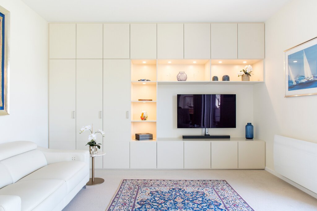 A wall unit for a small living room