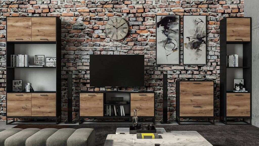 Loft-style wall