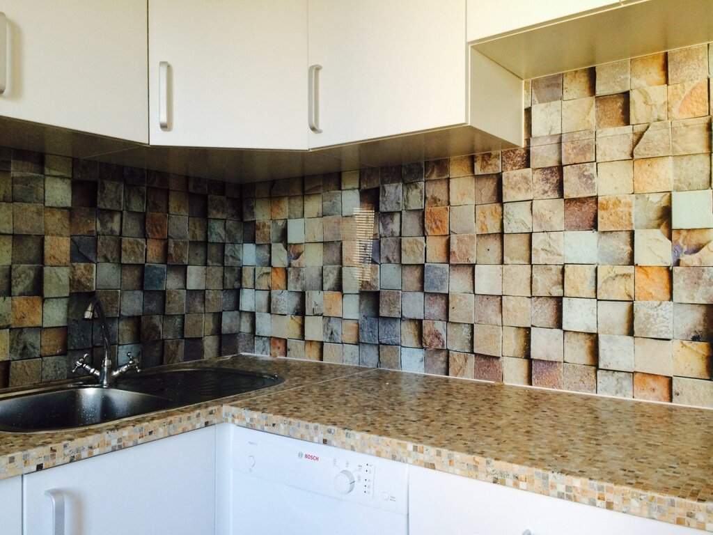 Wall panel for kitchen under tile 27 фото