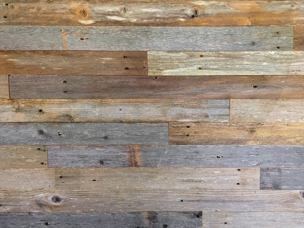 Wall panels made from barn wood