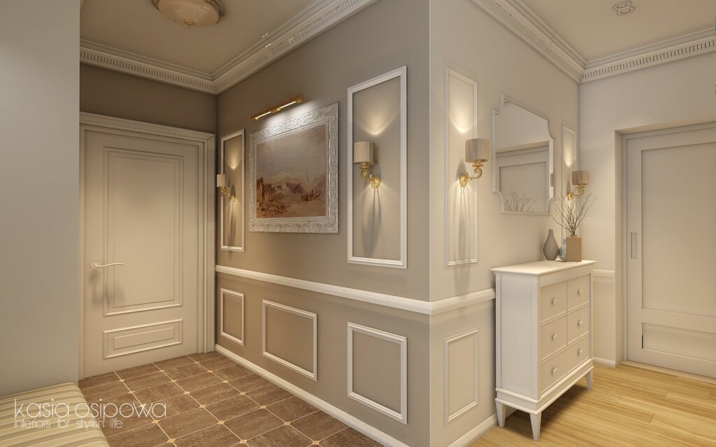 Wall panels with moldings