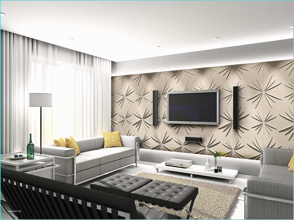 Wall panels in the living room interior