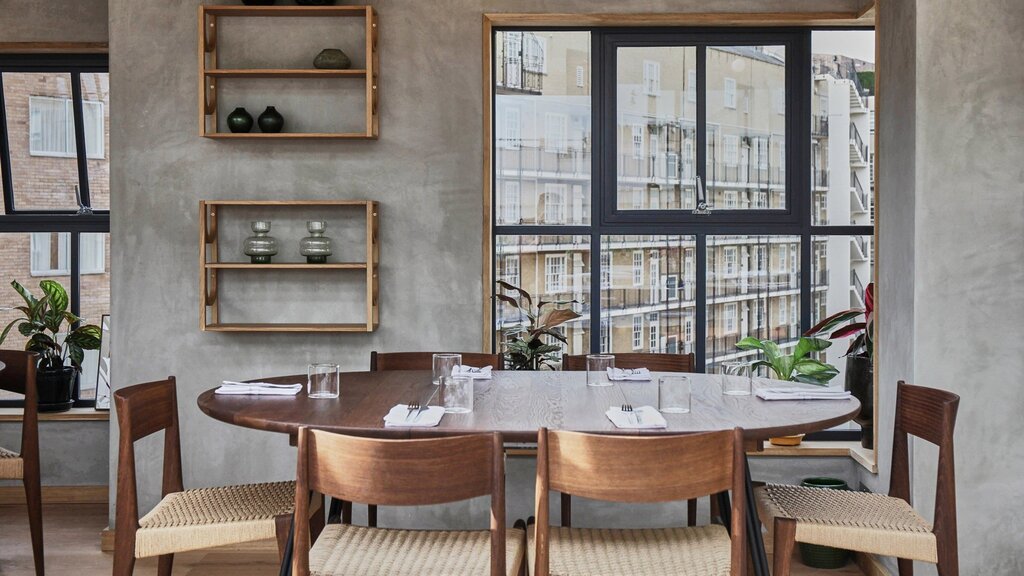 Japandi style in kitchen interior