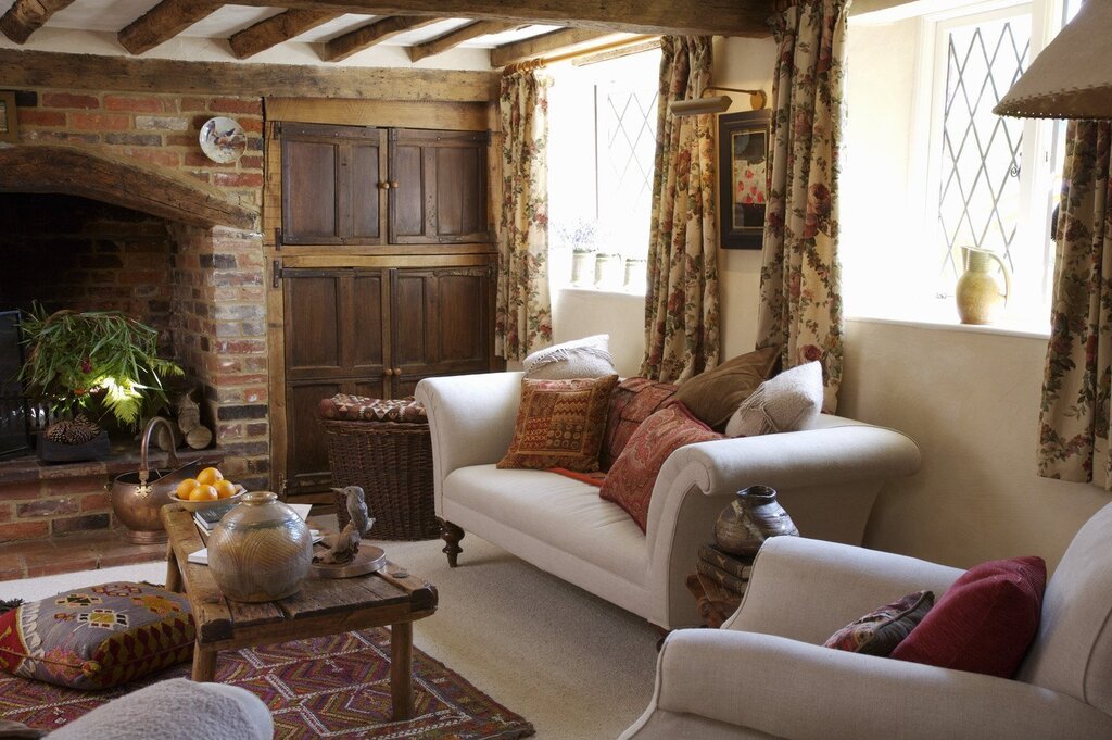 Country style in the interior of a country house