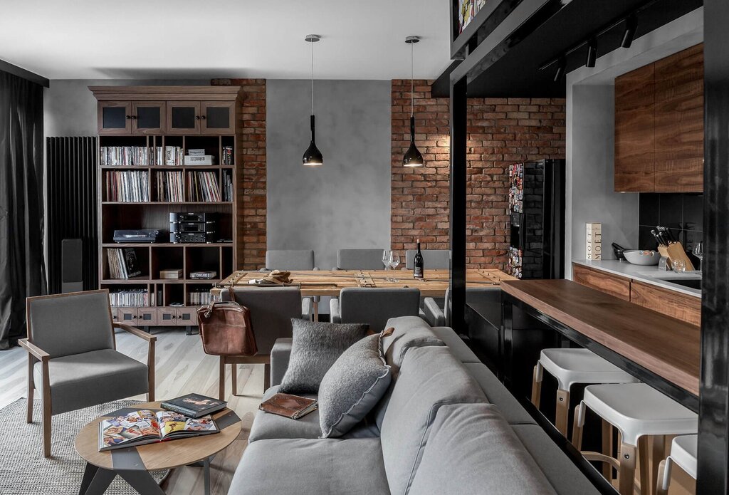 Loft style in a small apartment