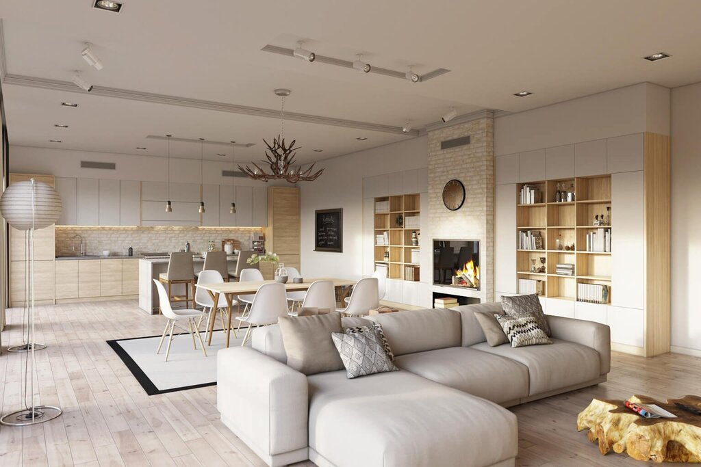 Loft style in light tones