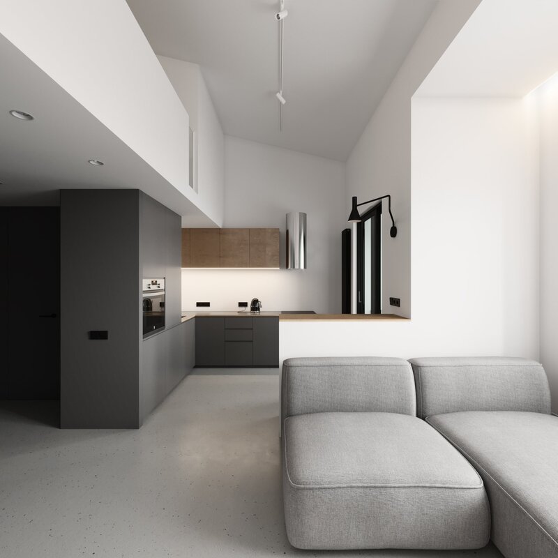 Minimalism style in apartment interior