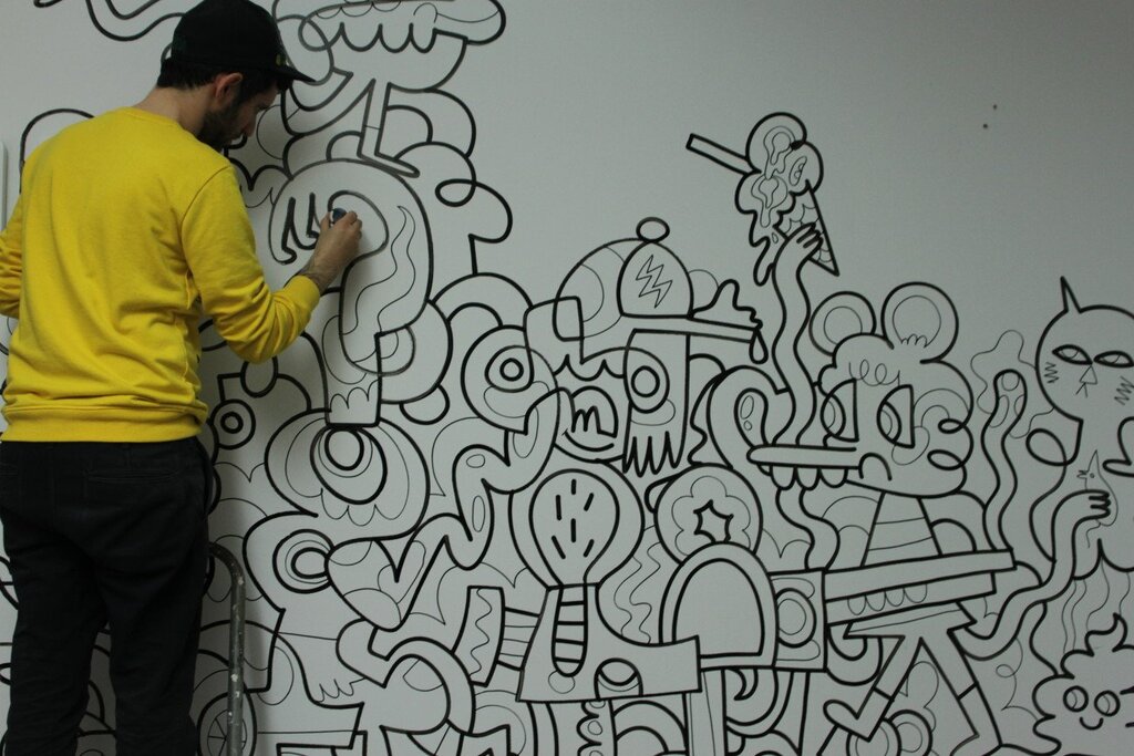 Styles of drawing on walls