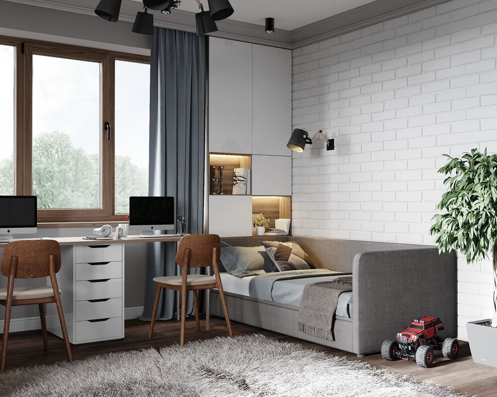 Stylish children's room for a teenager