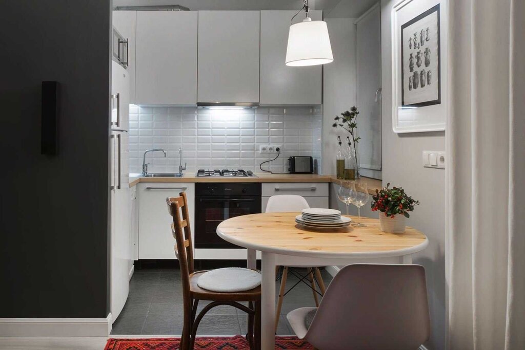 Stylish kitchen in a Khrushchev-era apartment