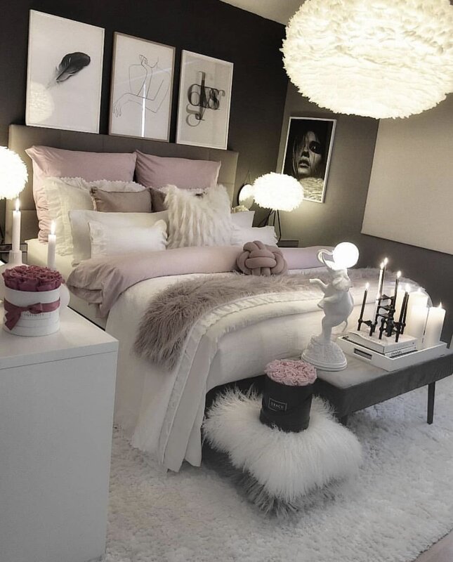 A stylish bedroom for a girl