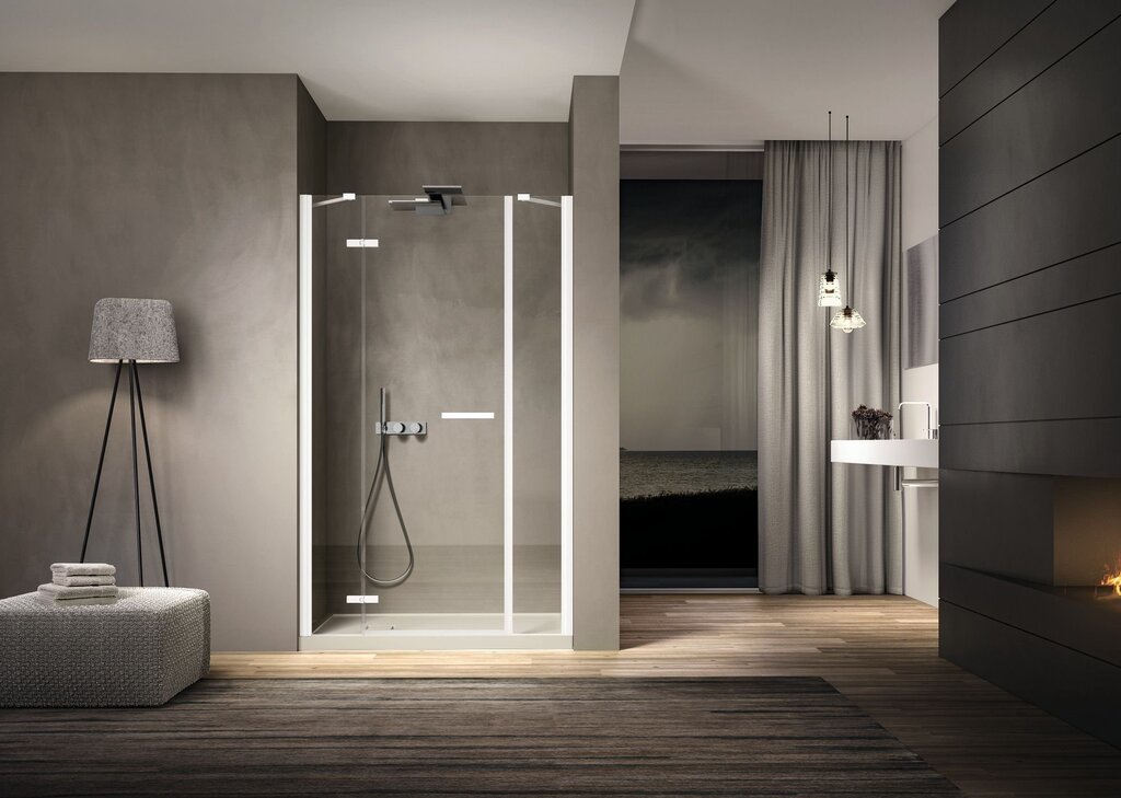 Stylish bathroom with a shower