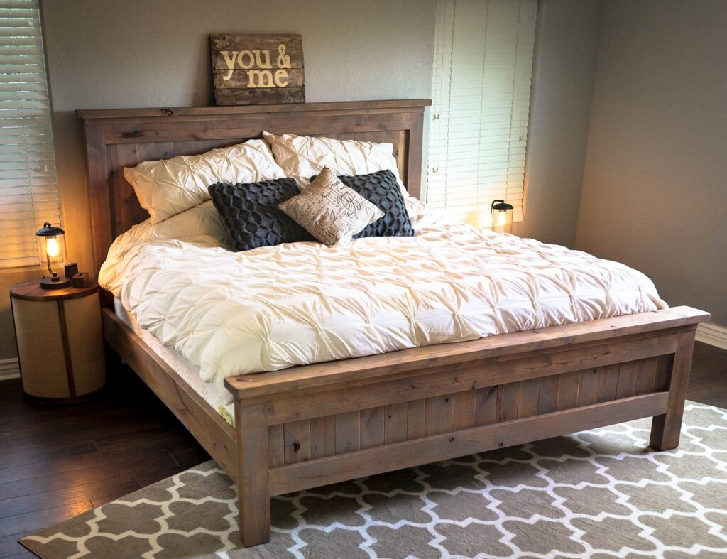 Stylish wooden beds