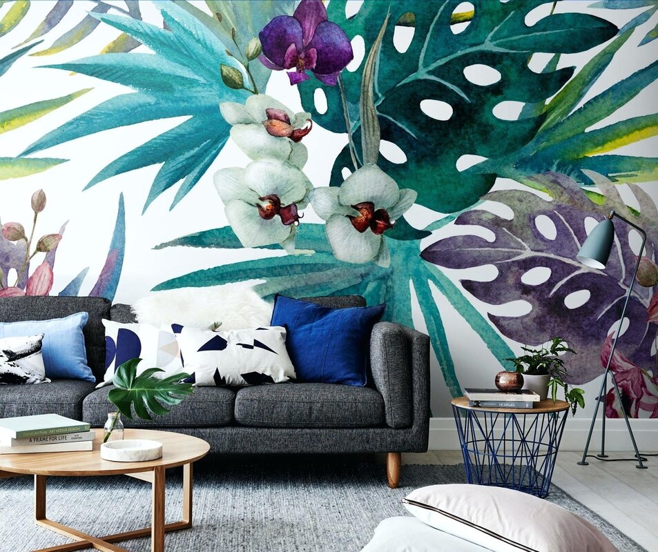 Stylish photo wallpapers in the interior