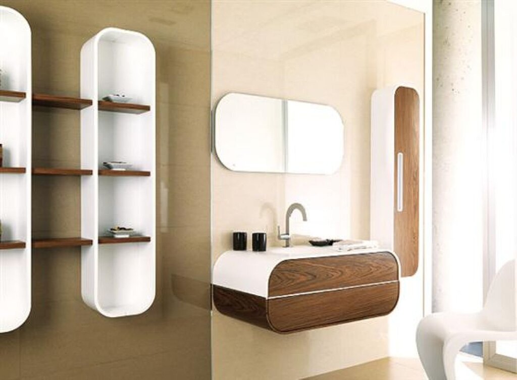 Stylish shelves for the bathroom